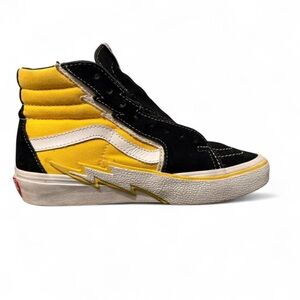 Vans Black And Yellow Sk8-Hi Bolt Lace Up Hightop